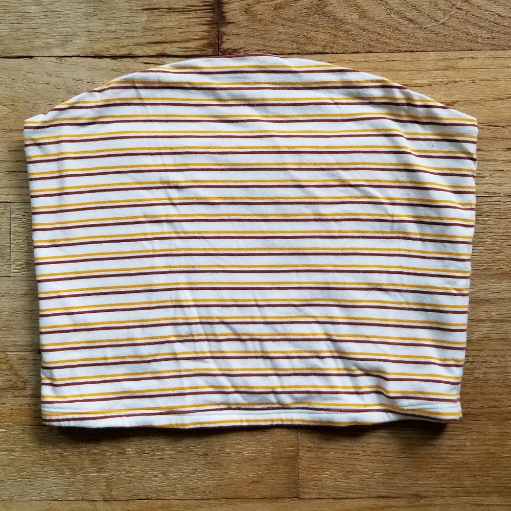 Striped Wild Fable Cropped Bandeau Top Size Small